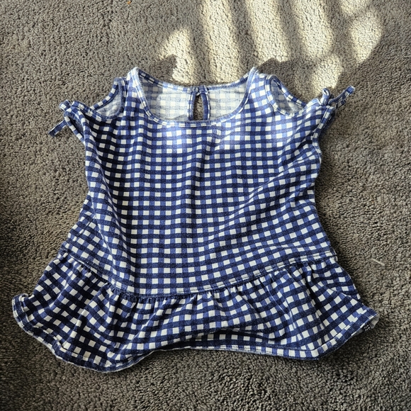 Other - Blue and White Checkered Top